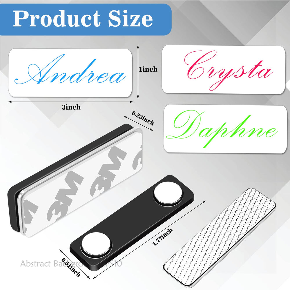 EcjoyHub name tags with label-overlay option for flexible customization