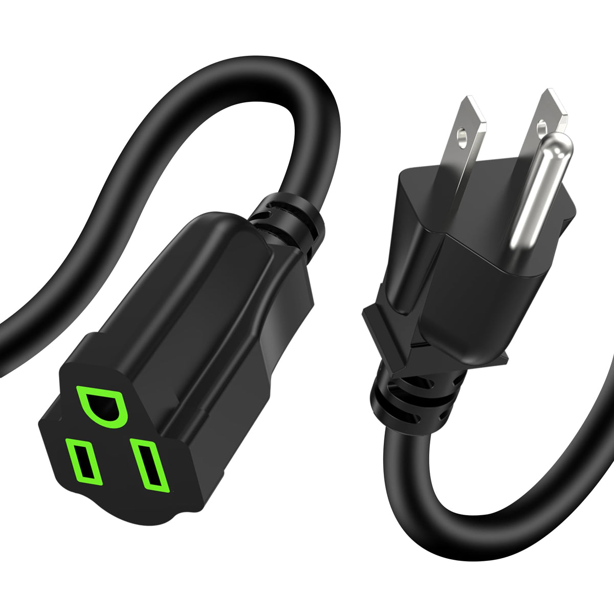 ecjtu power extension cord 5ft outdoors for weatherproof lighting