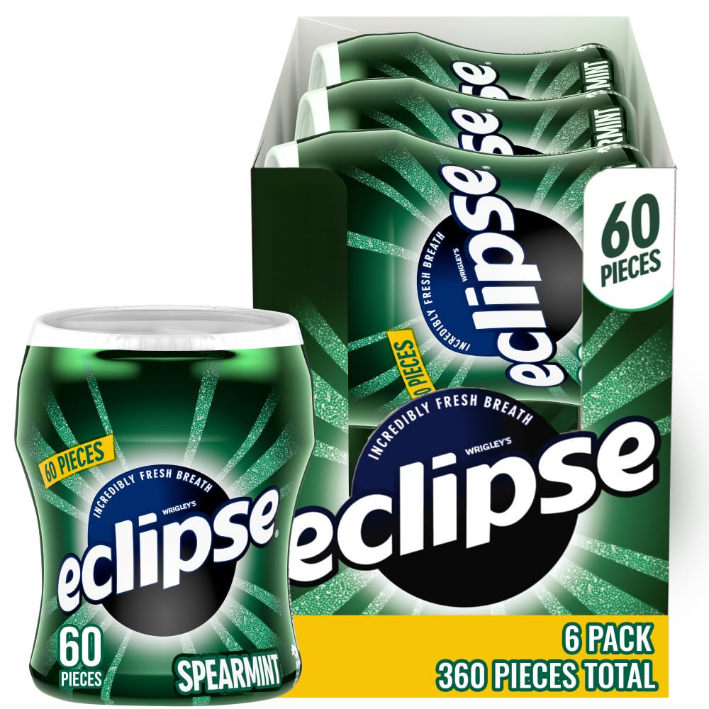 ECLIPSE Sugar-Free Spearmint gum pack front for on-the-go breath refresh.