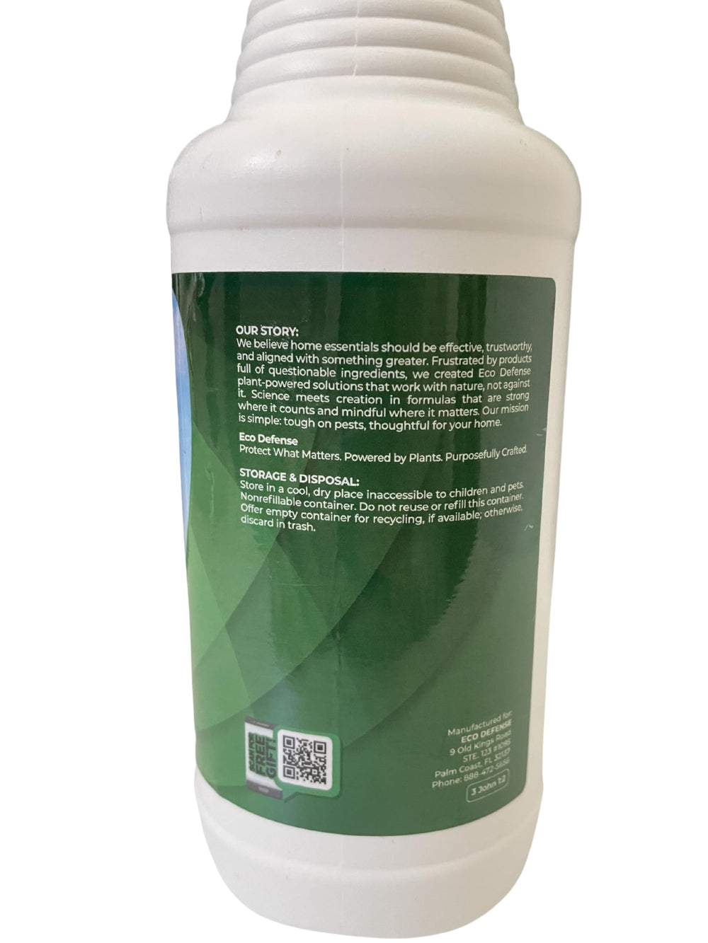 Eco Defense Gnat Spray designed for houseplants and potted herbs.
