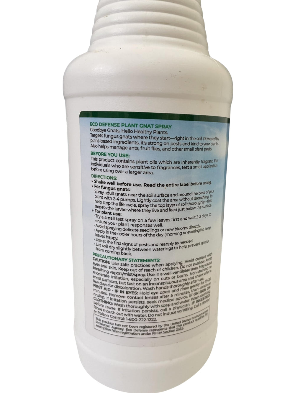 Eco Defense Gnat Spray suited for propagation stations and seedling trays.