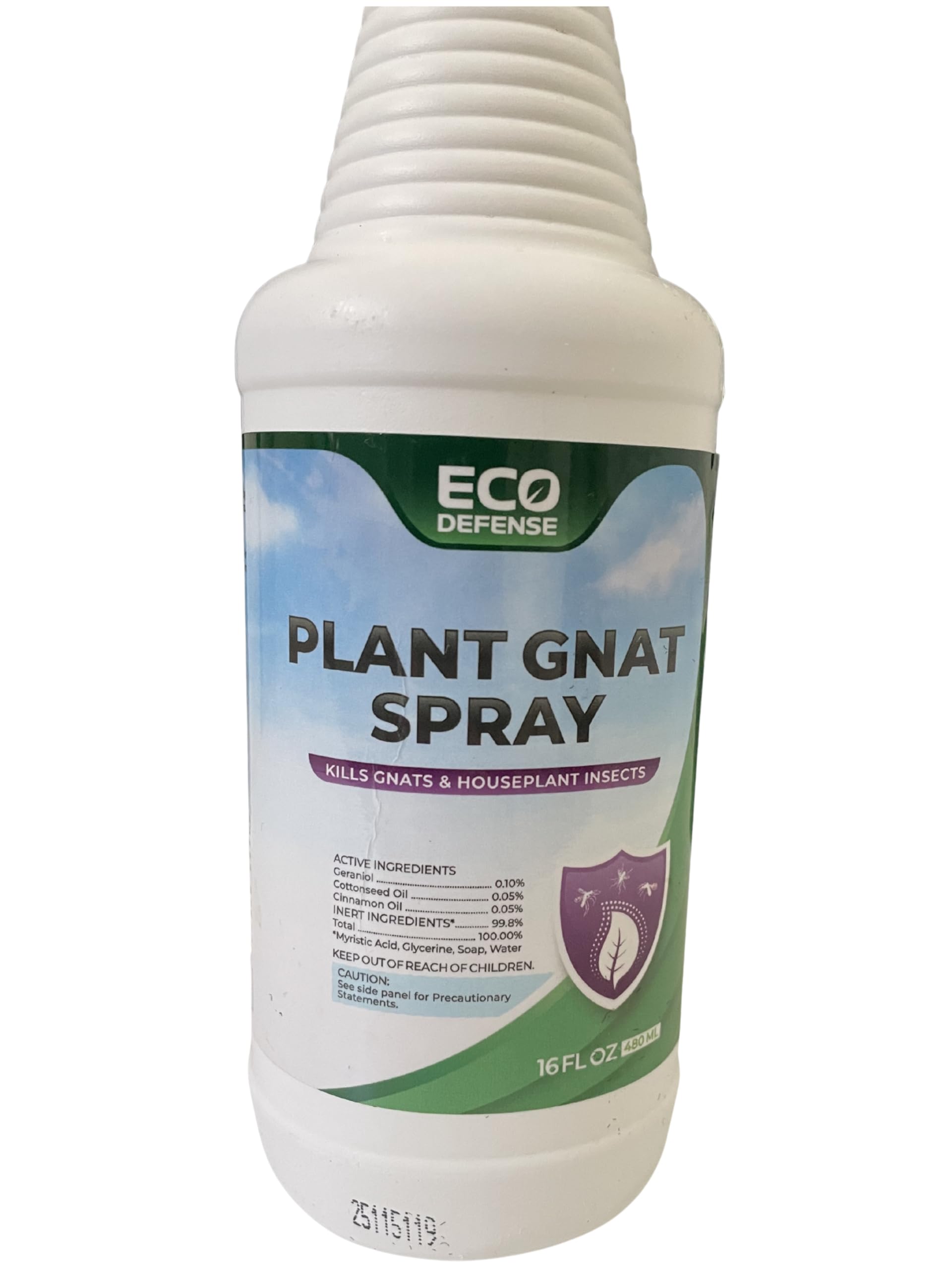Eco Defense Gnat Spray upgraded bottle mists evenly for consistent coverage.