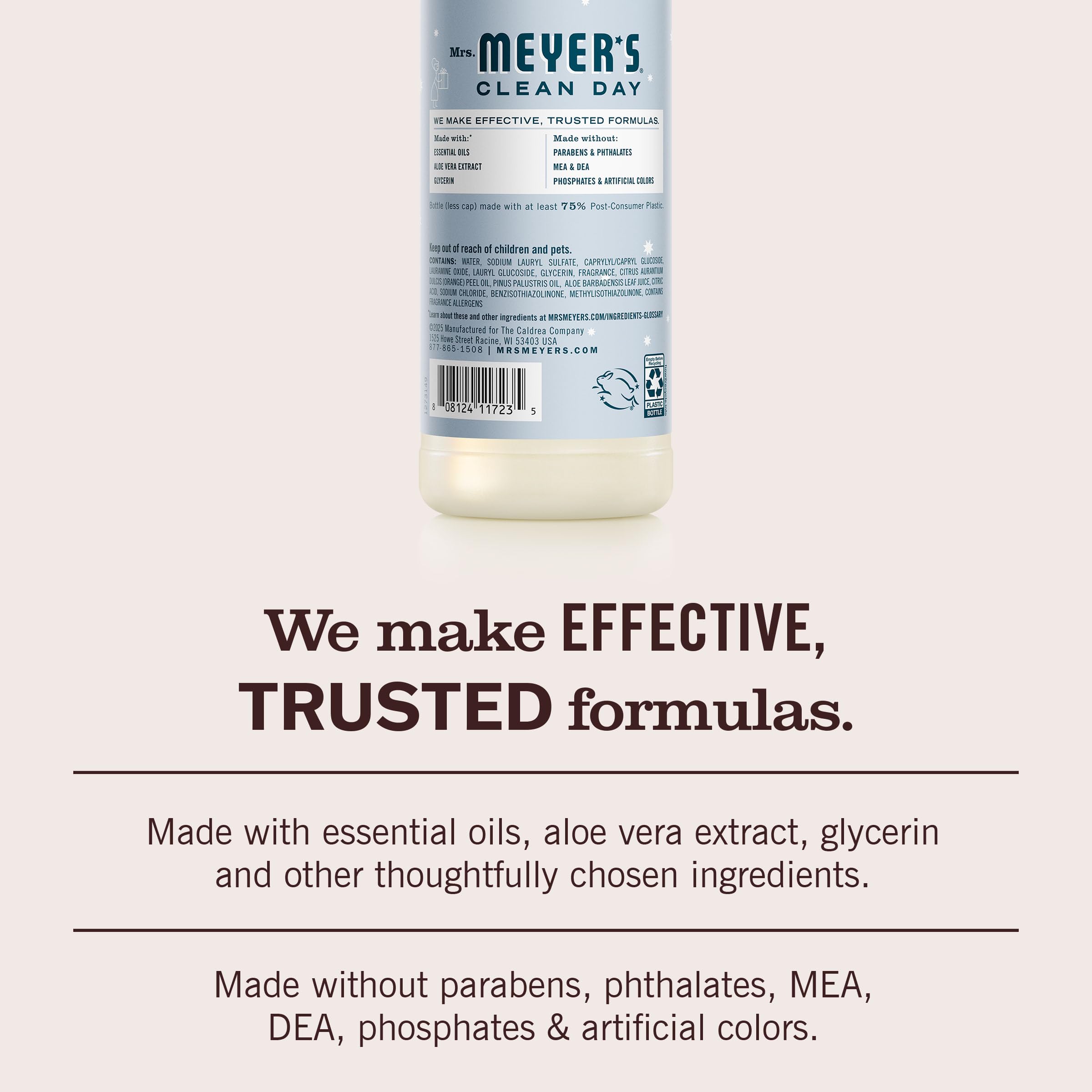 Eco-friendly badge emphasizing biodegradable, plant-derived ingredients in Snowdrop formula.