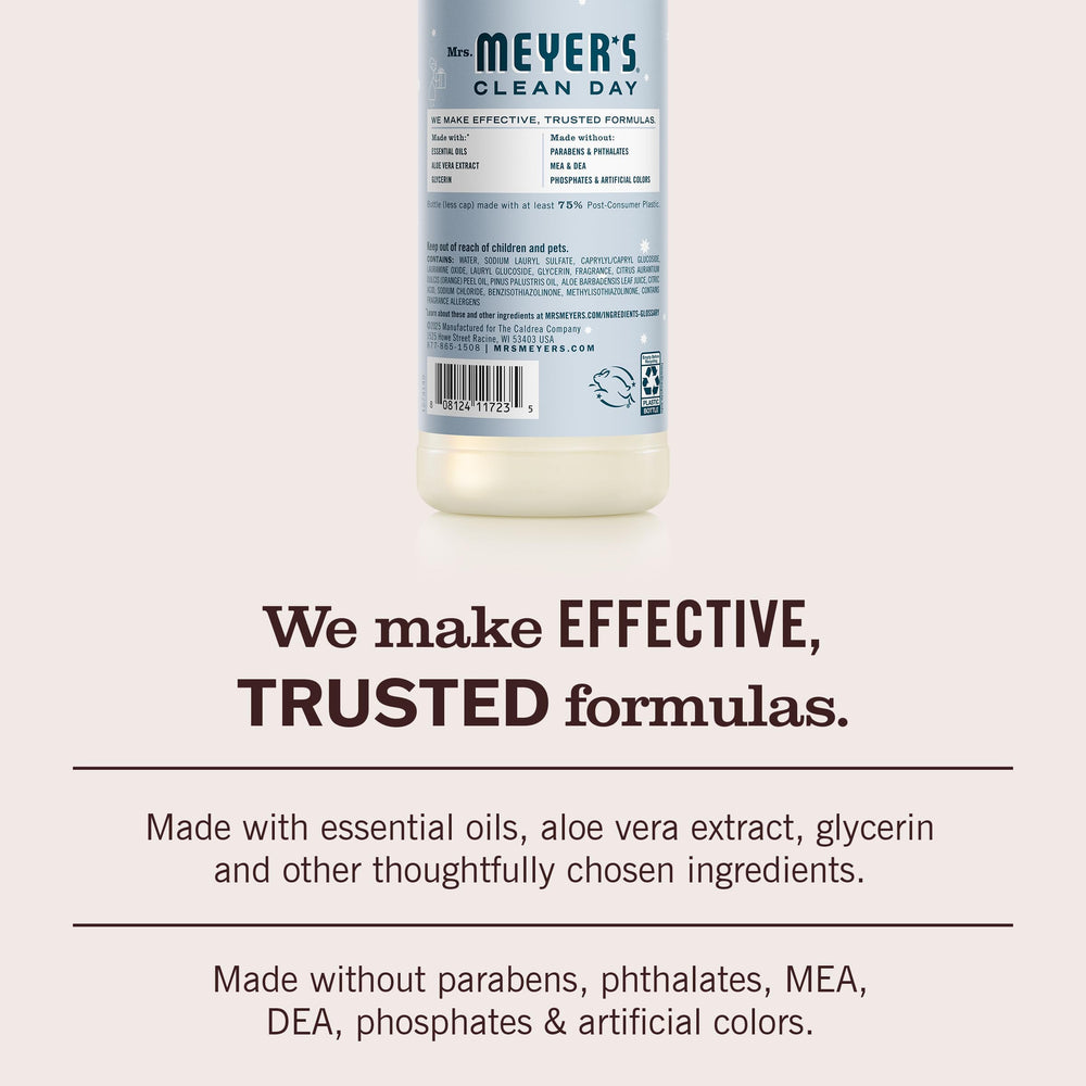 Eco-friendly badge emphasizing biodegradable, plant-derived ingredients in Snowdrop formula.