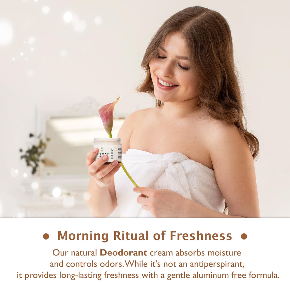 Vegan organic ingredients in ECO ROOTS deodorant cream shown on label