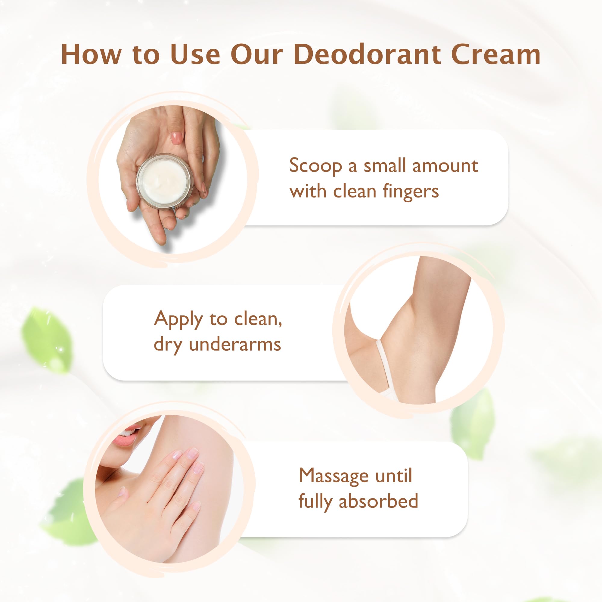 Shea butter and vitamins in ECO ROOTS deodorant cream nourish skin
