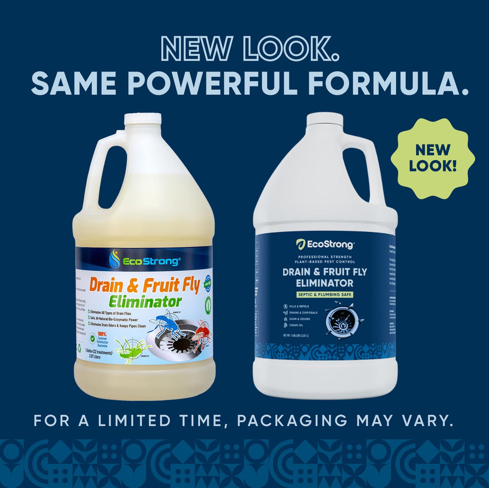 Eco Strong gel shown in sink demonstrates non-toxic formula safe around food.