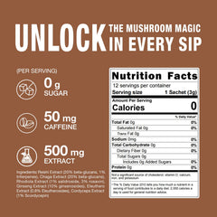 ECO-TASTE 7-in-1 mushroom coffee cup with steam suggests energy boost