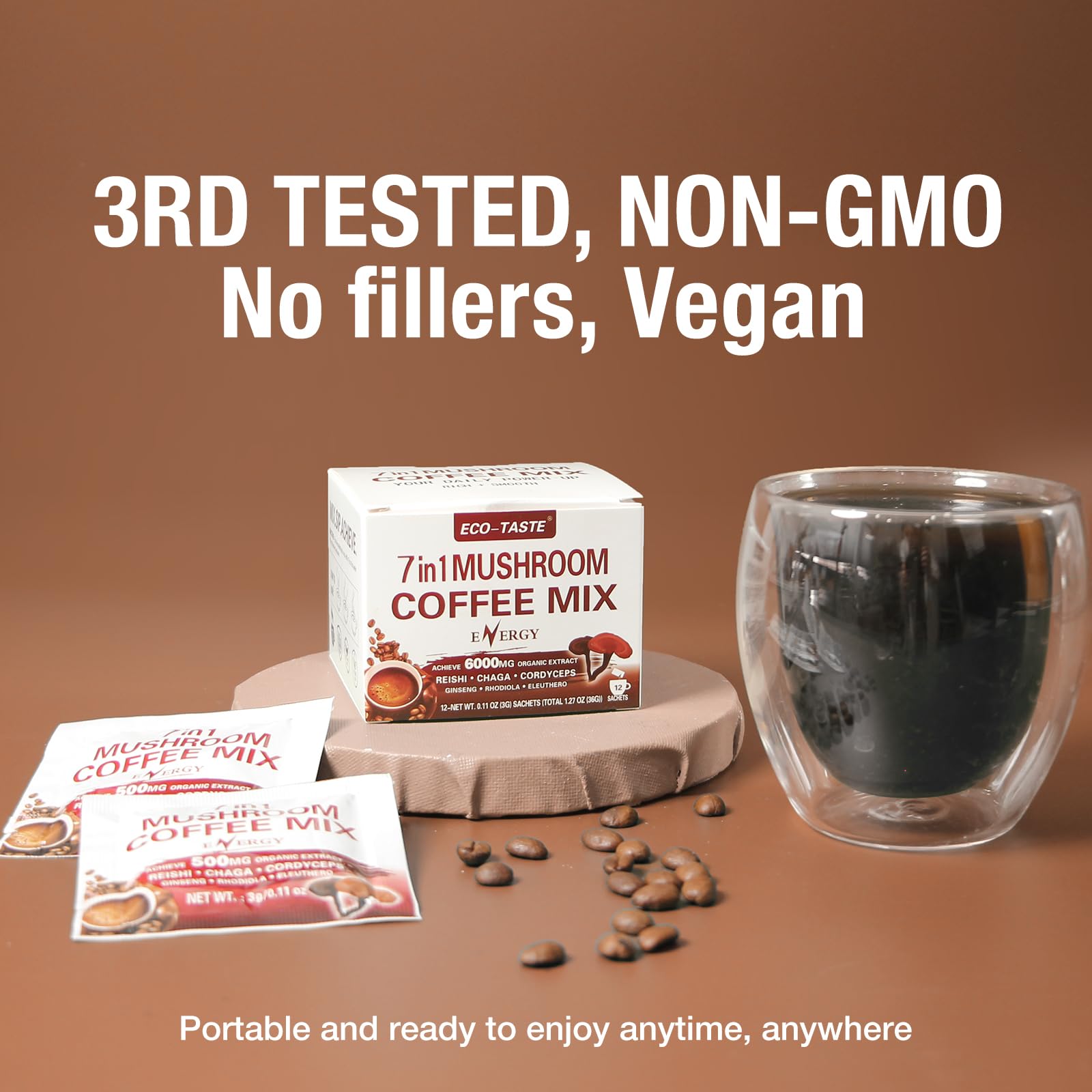 ECO-TASTE sachet pouring into cup shows easy morning ritual
