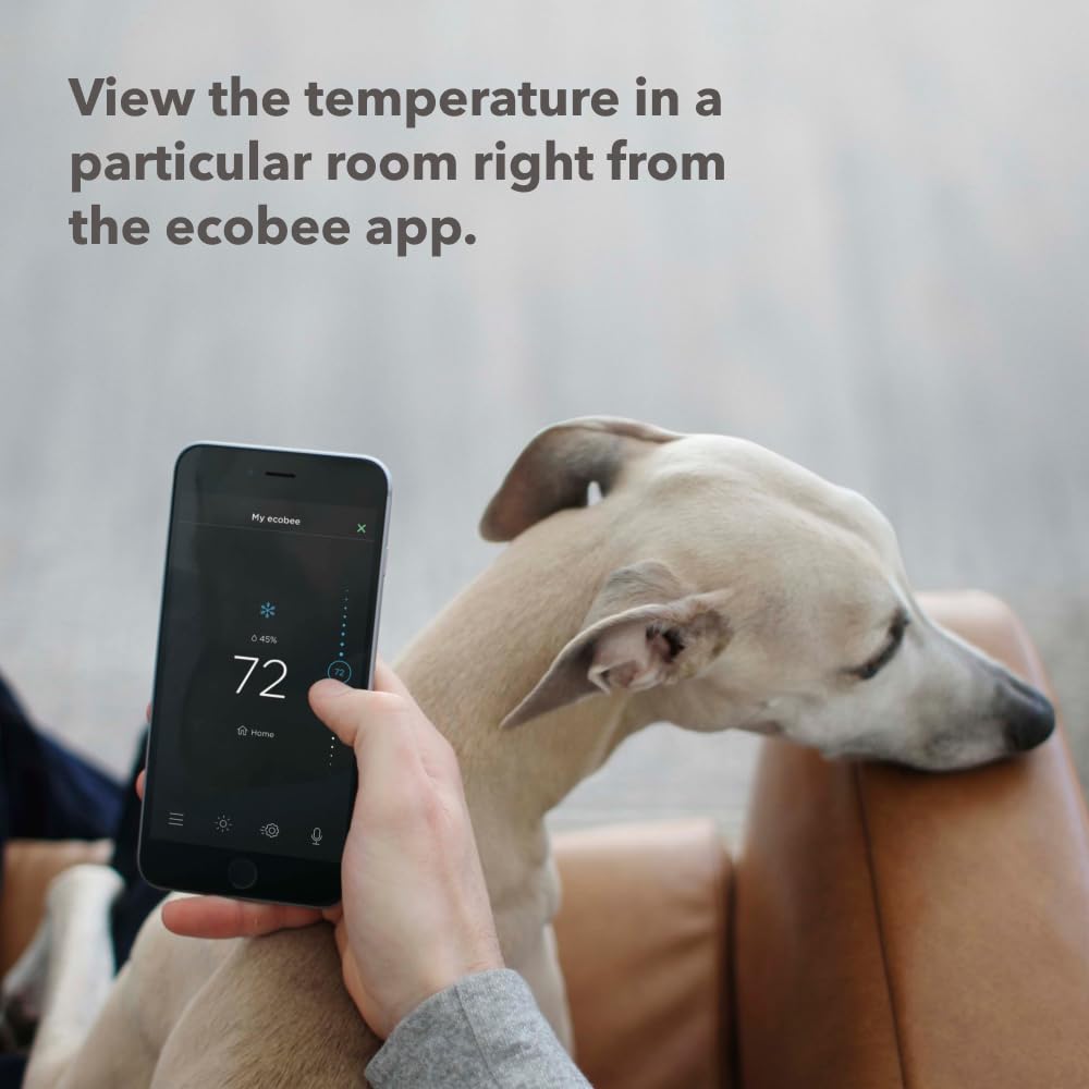 ecobee Smart Sensor 2 Pack communicates temperature to the thermostat for seamless climate control