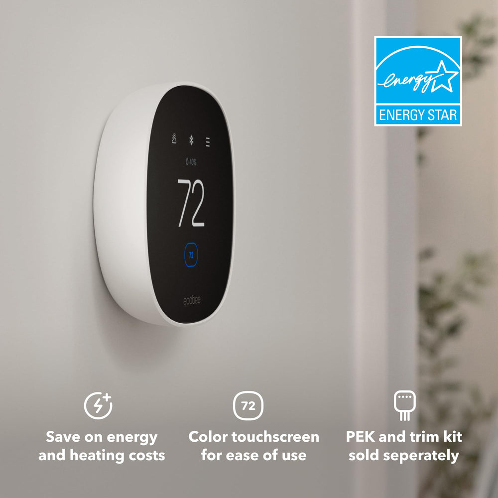 ecobee Smart Thermostat Essential with HomeKit compatibility for seamless Apple control.