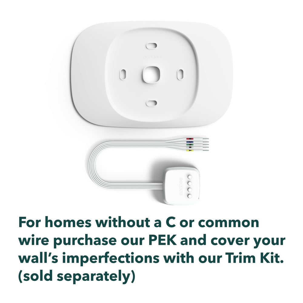 No C-wire? Ecobee PEK supports simple installation.