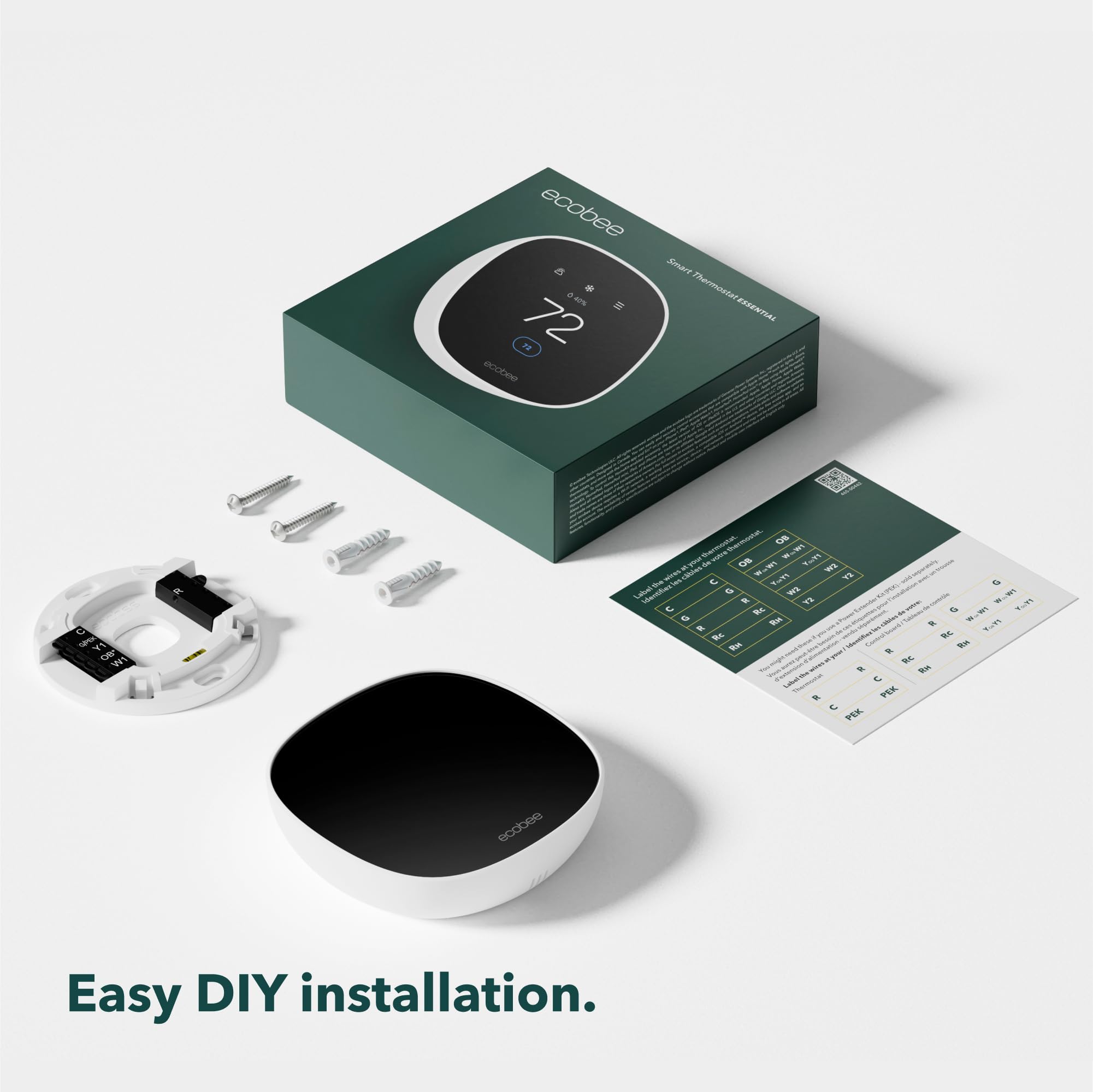 Power Extender Kit enables easy DIY install when no C‑wire is present.