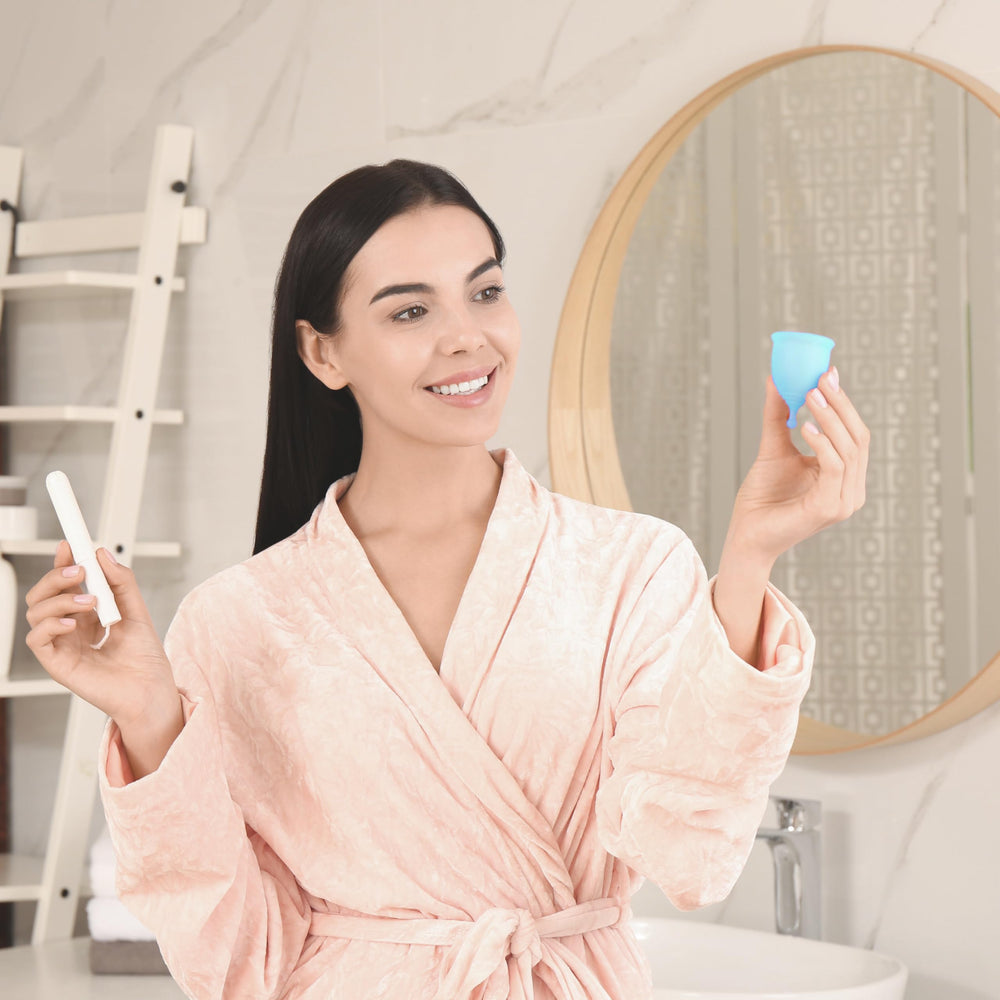 EcoBlossom cleaning and care scene demonstrates reusable benefits.