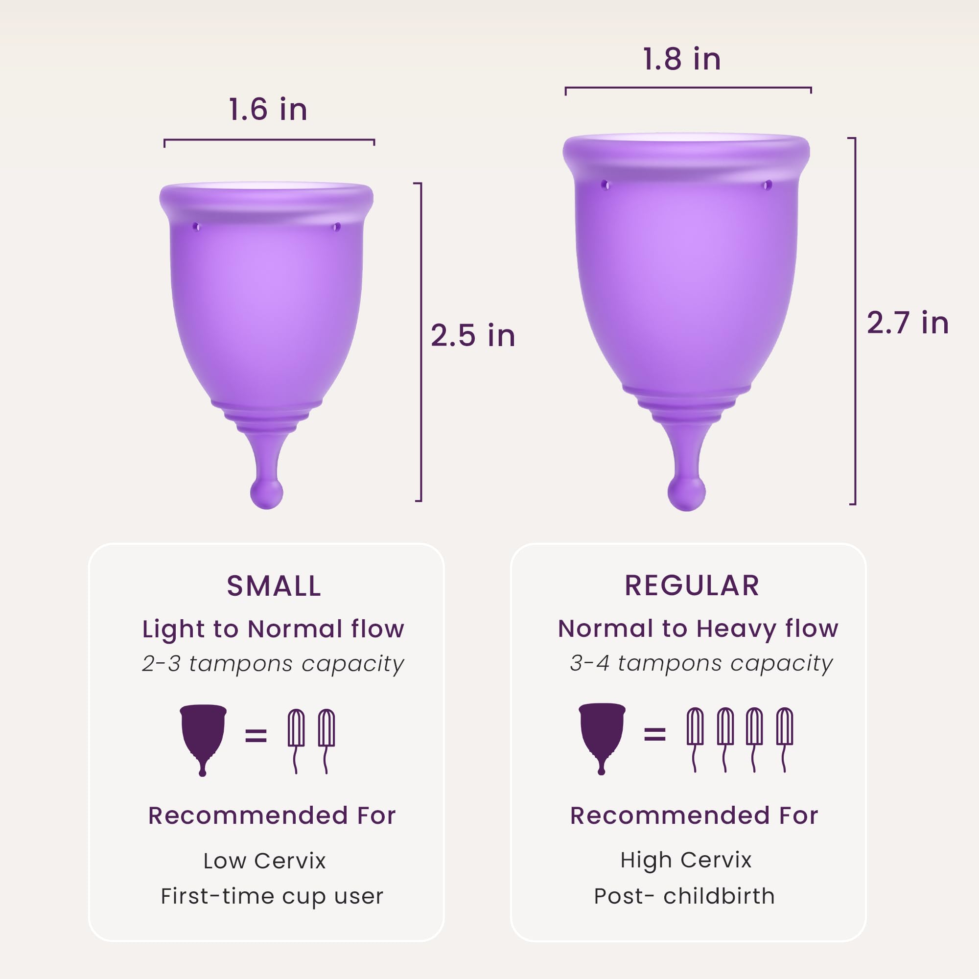 EcoBlossom hypoallergenic, BPA-free cup for sensitive users.