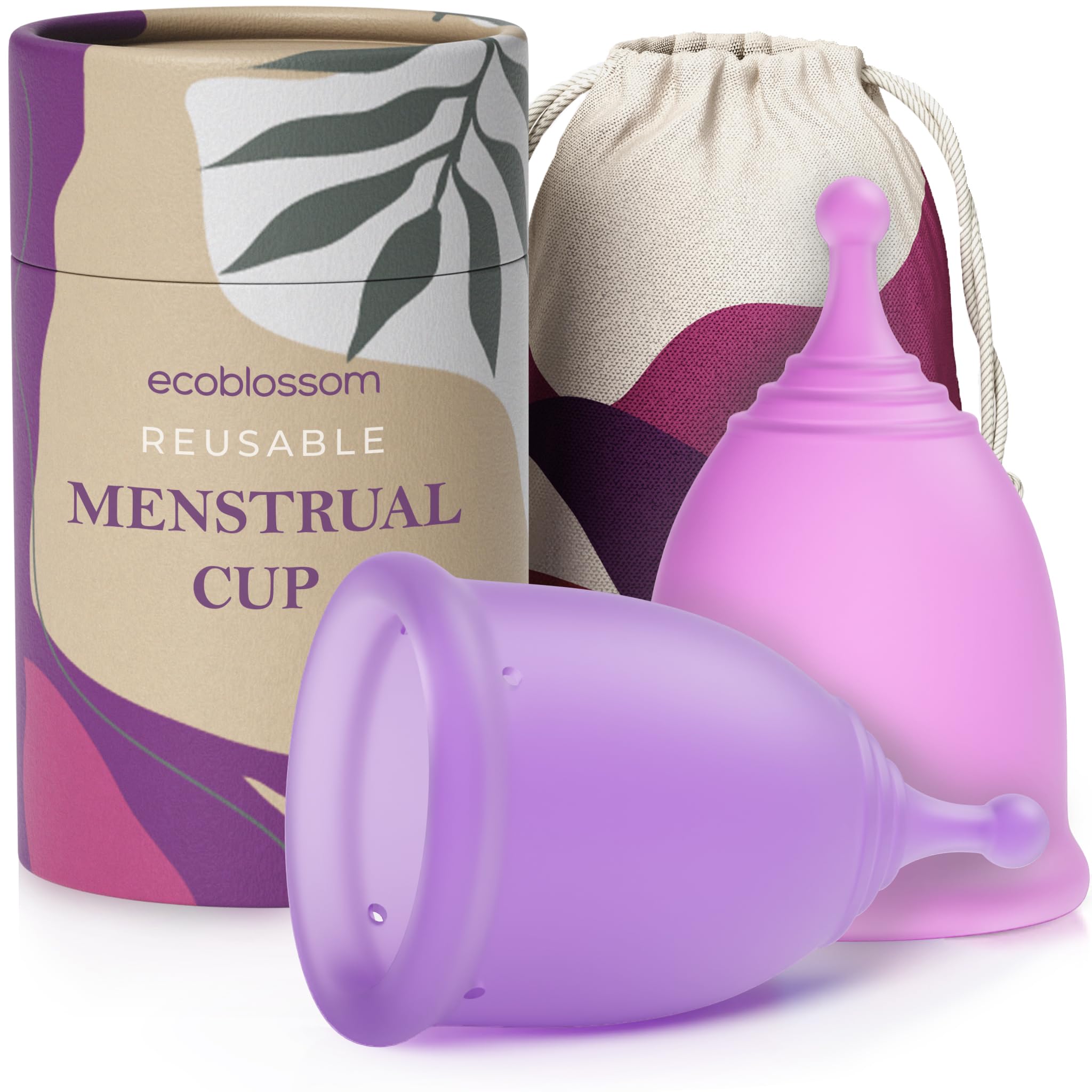EcoBlossom period cup leak-proof design provides up to 12 hours of protection.