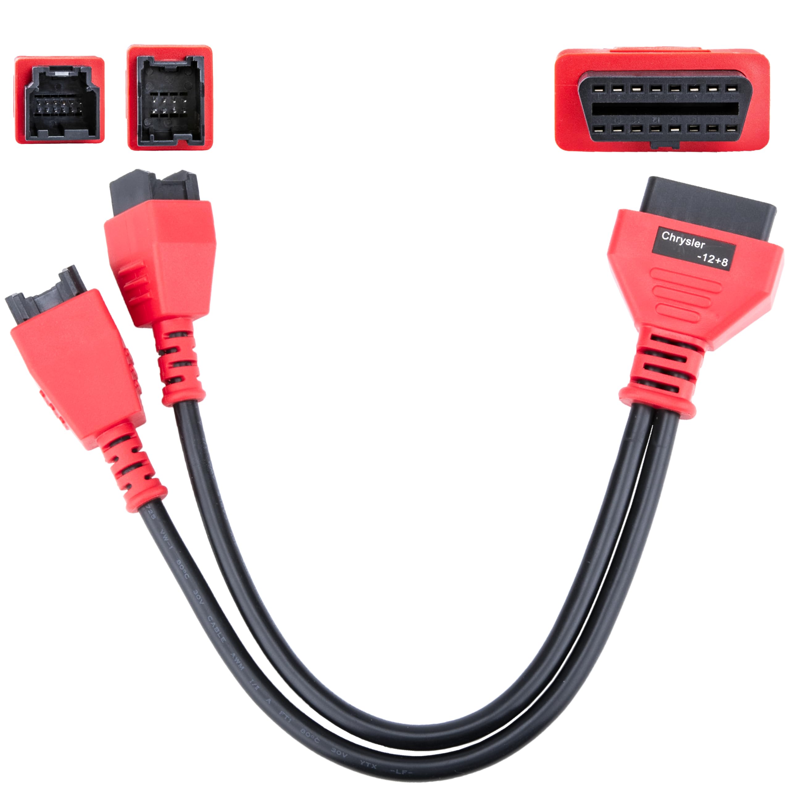 ecocstm 12-8 pin OBD2 adapter with SGW bypass enables reliable vehicle diagnostics.