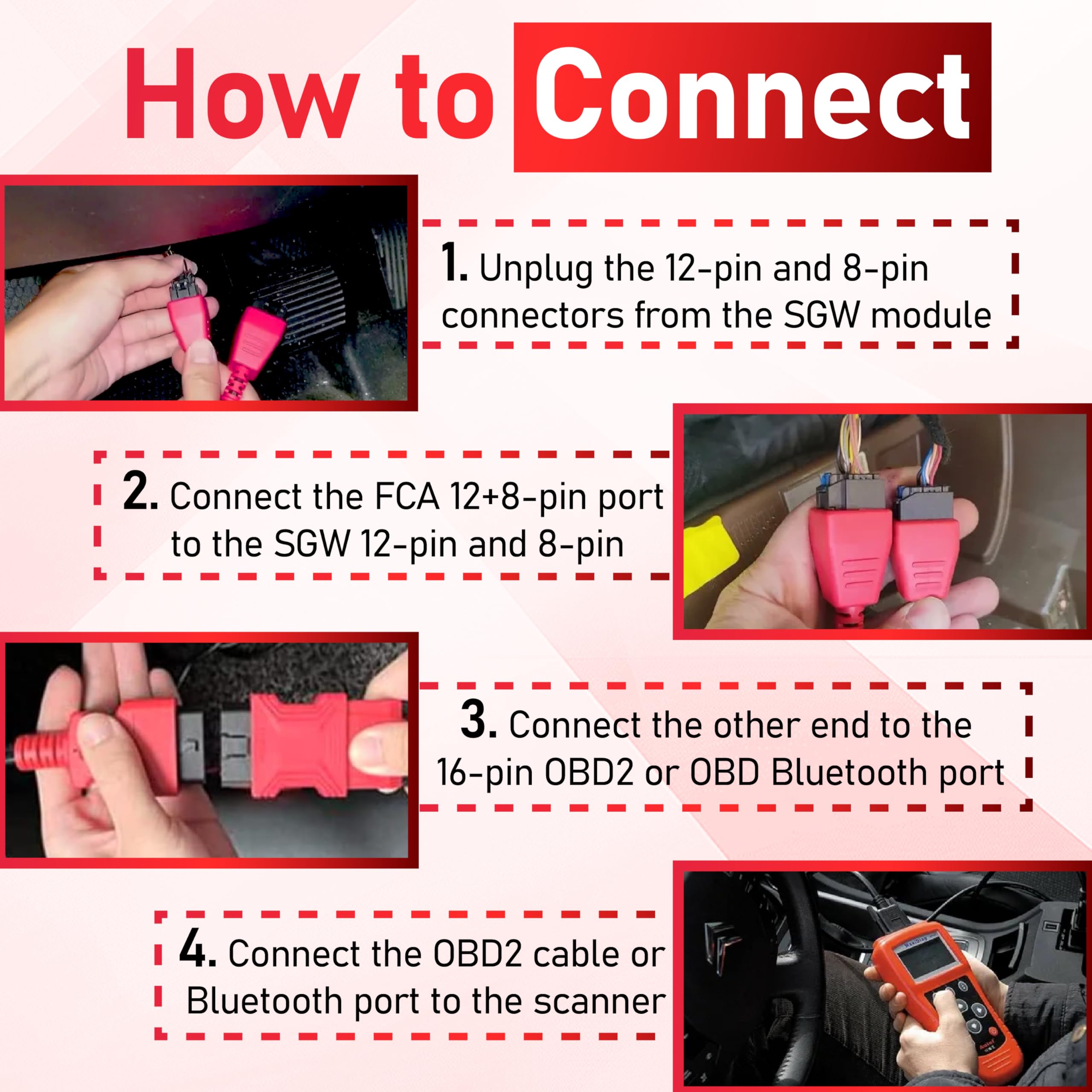 ecocstm Chrysler FCA SGW compatible cable for full diagnostics.