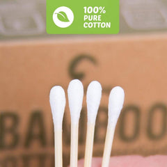 EcoFox Bamboo Cotton Swabs bamboo core emphasizes strength and sustainability