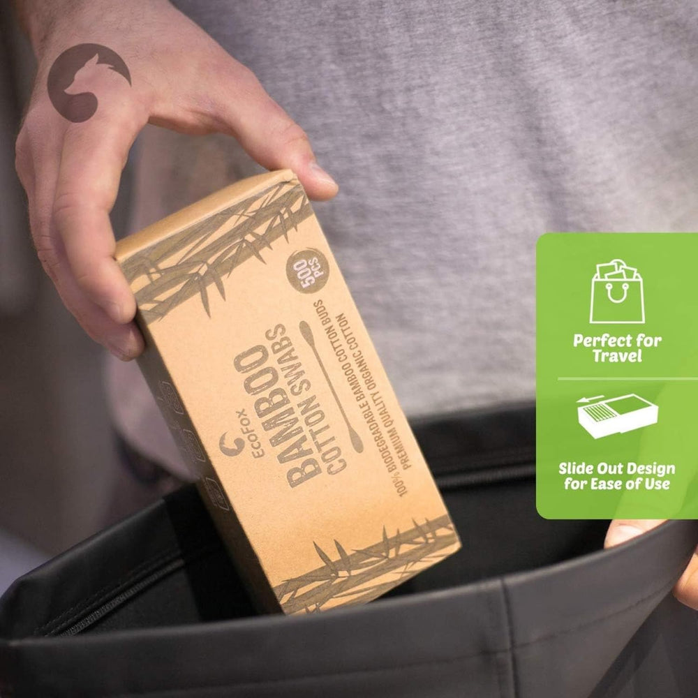 EcoFox Bamboo Cotton Swabs usage hero demonstrates multipurpose applications