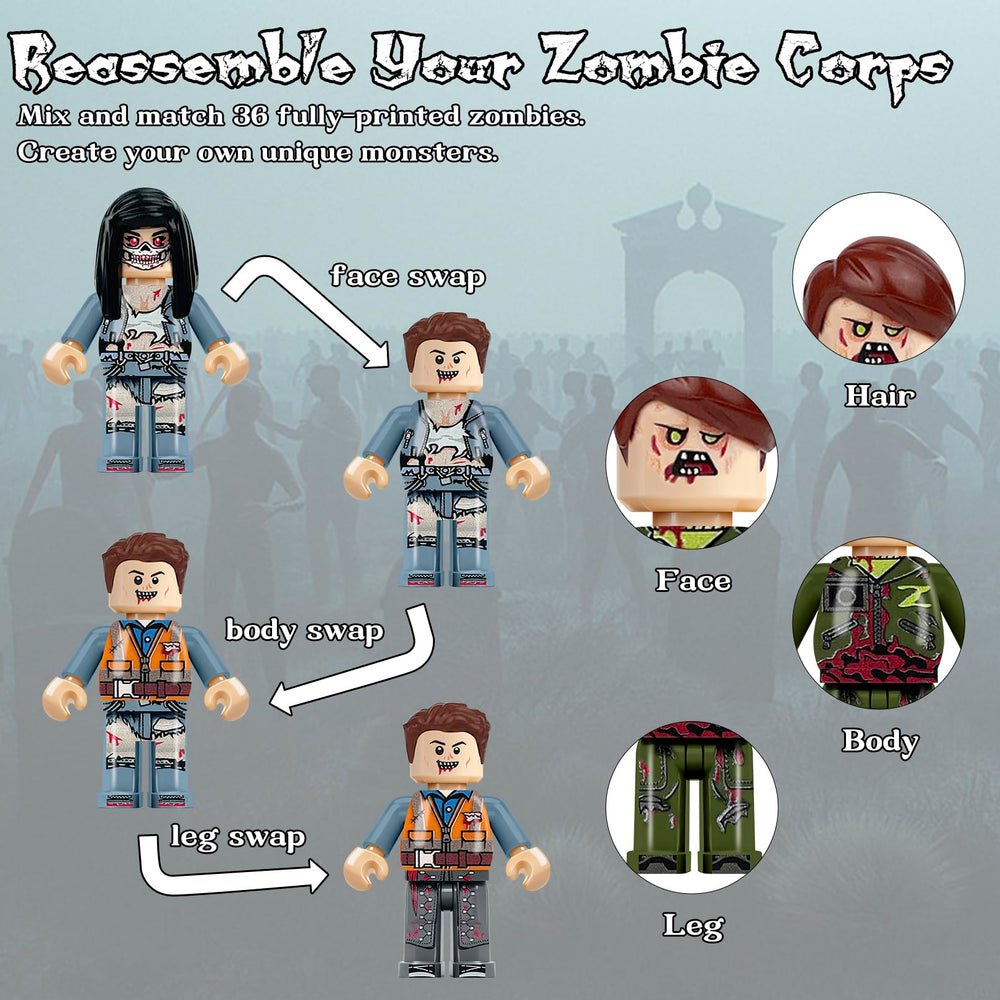 econoLED minifigures scenery and props set for immersive battles