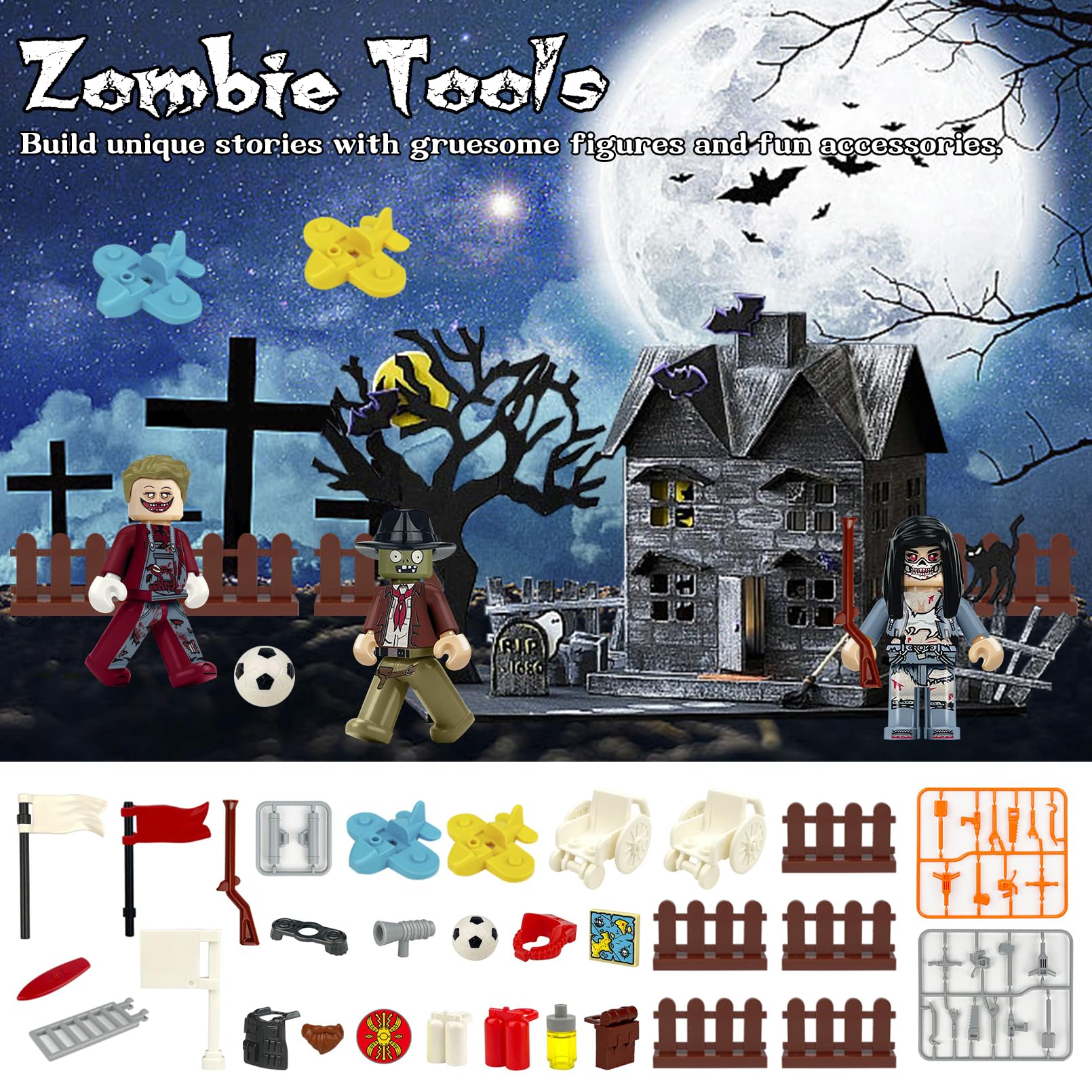econoLED zombie action figures gift pack for kids and fans