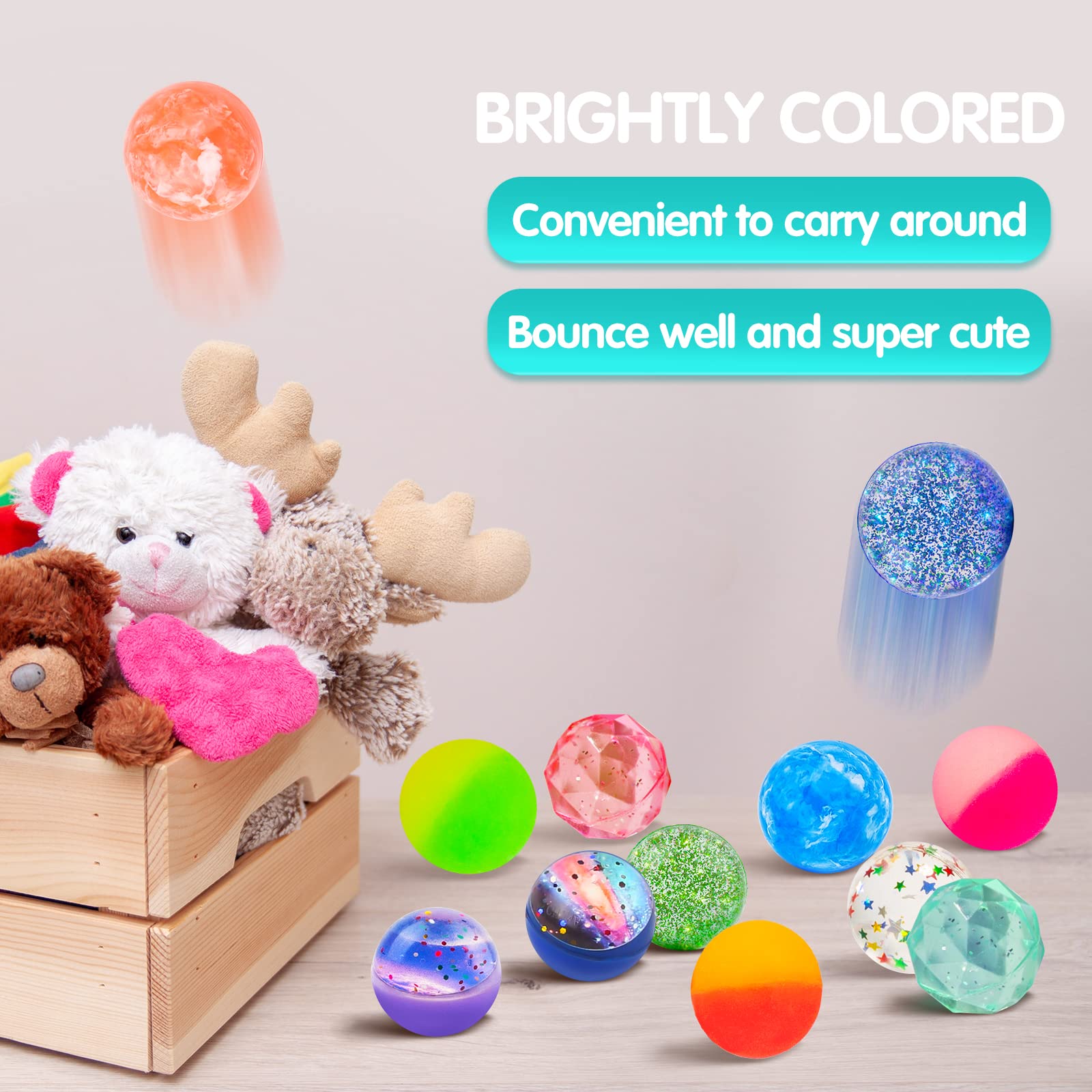 Ecoofor transparent star bouncy ball shows bright colors in motion