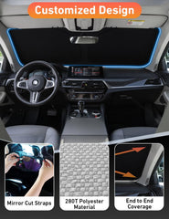EcoNour four-layer sunshade reflects heat in Honda Civic