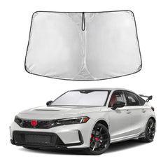 EcoNour Civic windshield sunshade providing full coverage for a cooler cabin