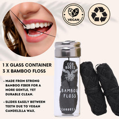 ECO ROOTS floss refills pack with 33 yards each for zero-waste routine