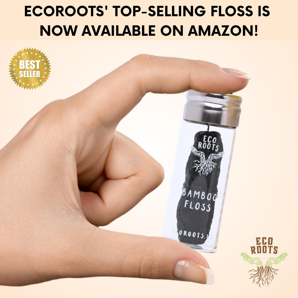 ECO ROOTS mint aroma floss image highlights refreshing clean feeling