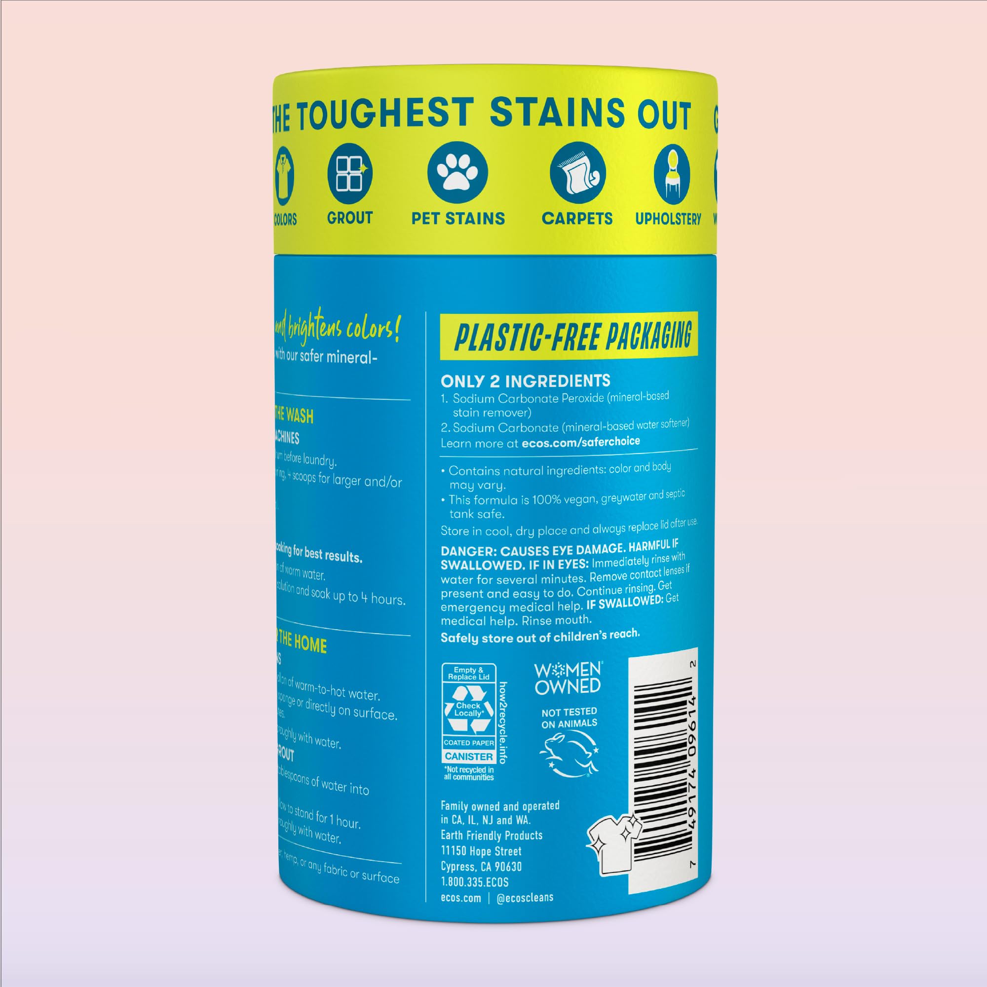 ECOS OXO BRITE versatile cleaner for laundry and home tasks.