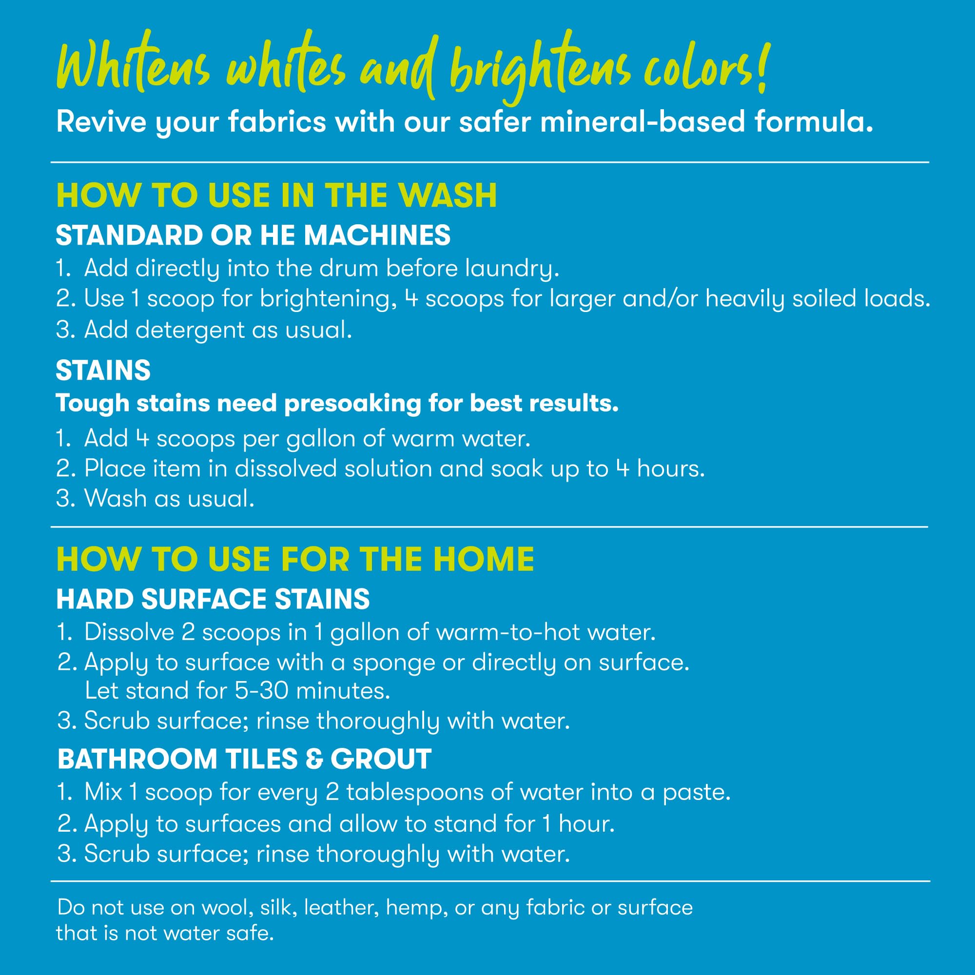 ECOS OXO BRITE stain removal action demonstrates lifting tough stains without chlorine.