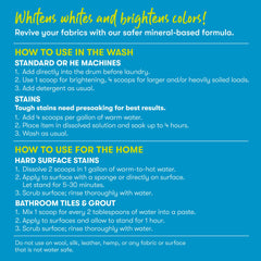 ECOS OXO BRITE stain removal action demonstrates lifting tough stains without chlorine.