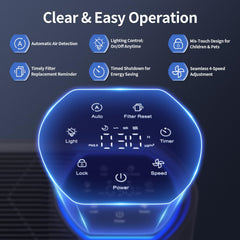 ECOSELF air purifier PM2.5 real-time display monitors air quality at a glance