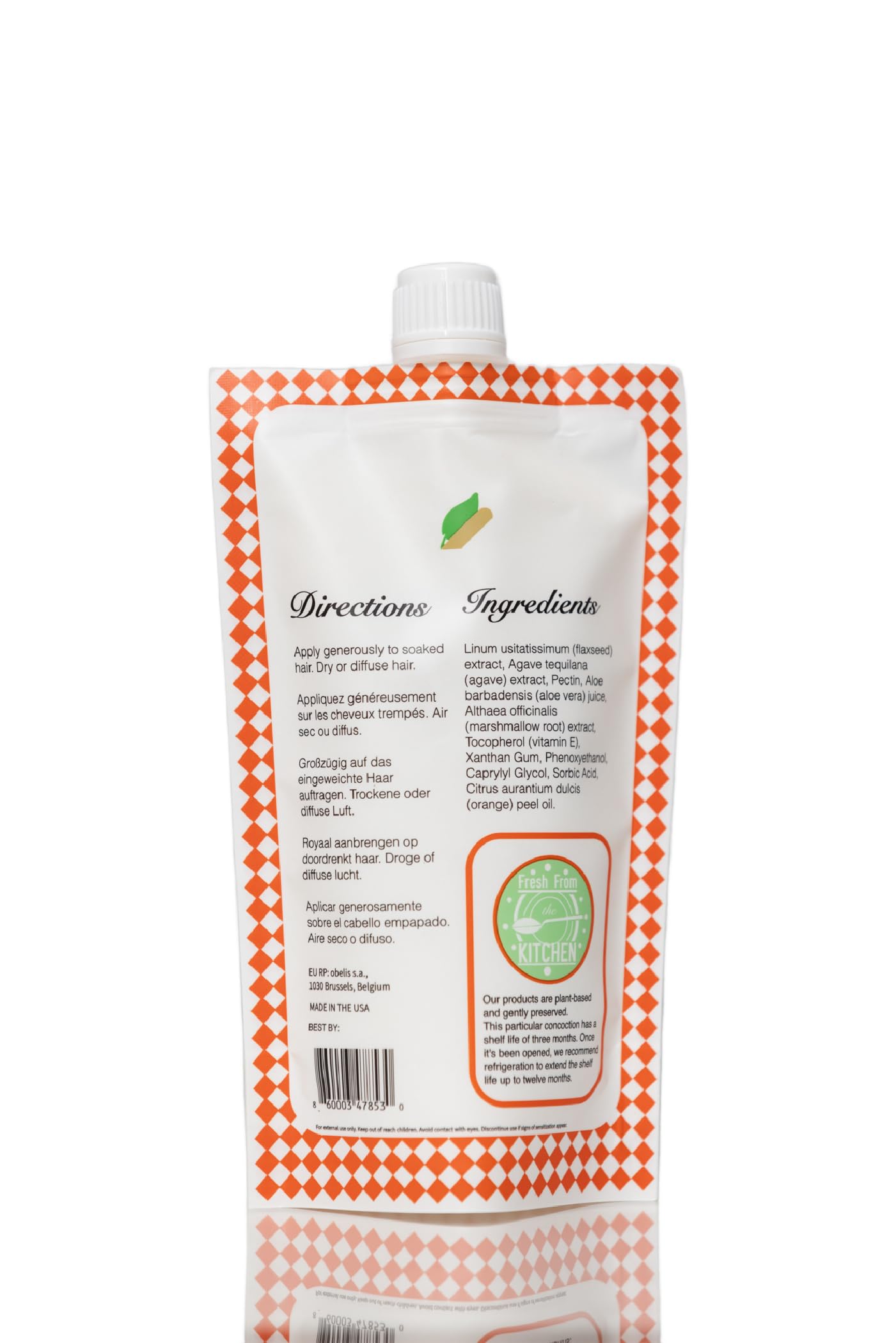 Ecoslay Orange Marmalade applying on waves demonstrates lightweight styling in action