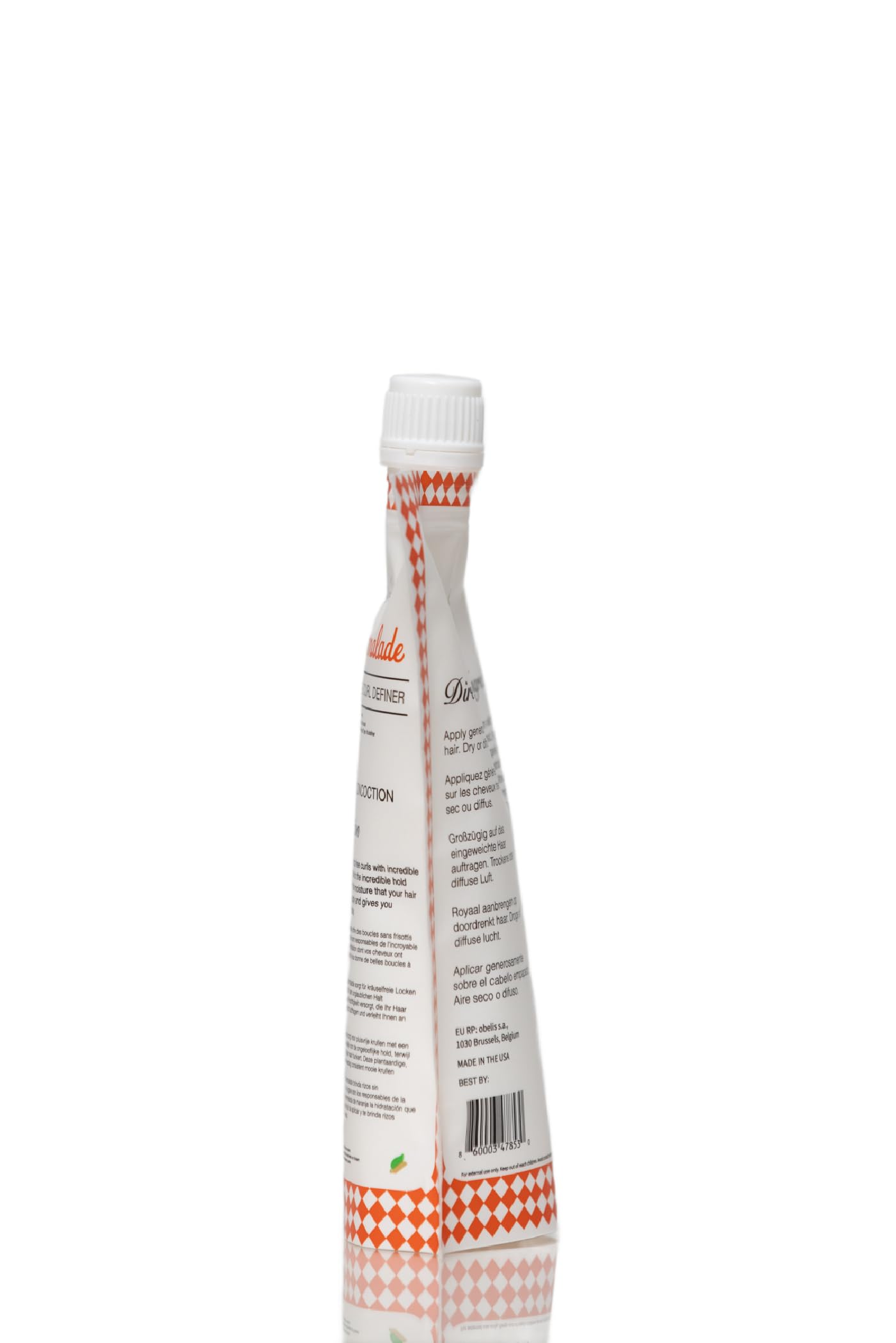 Ecoslay Orange Marmalade packaging on compact jar for on-the-go routines