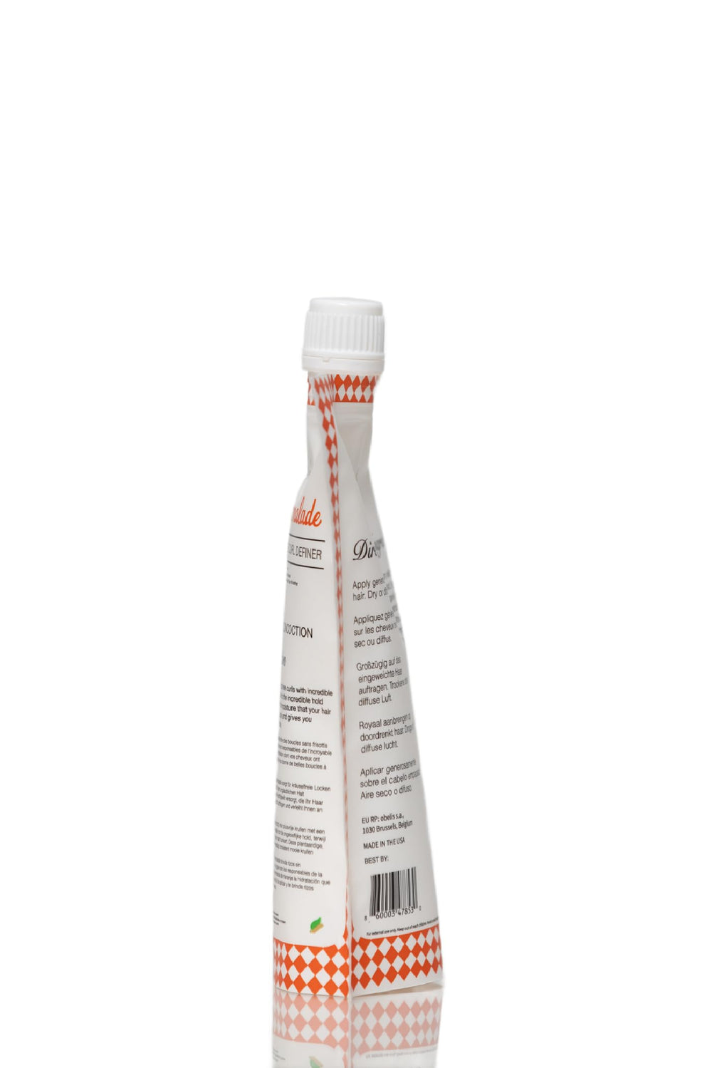 Ecoslay Orange Marmalade packaging on compact jar for on-the-go routines