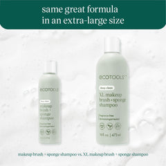 EcoTools XL Shampoo bottle back highlights a gentle formula for sensitive skin.