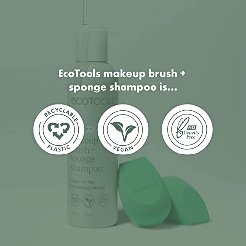EcoTools XL bottle application closeup demonstrates easy lather and rinse.