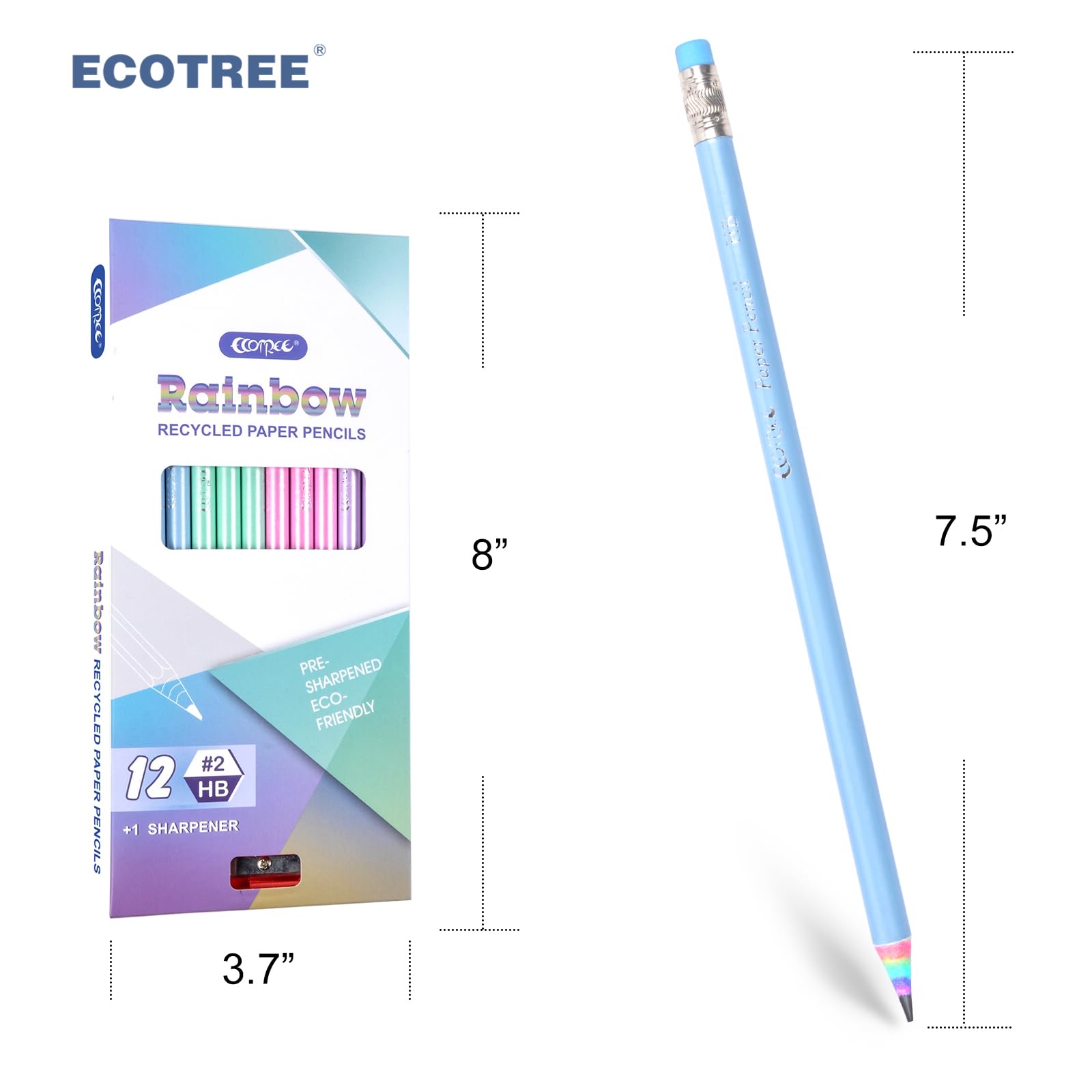 ECOTREE back-to-school rainbow pencils, a practical and gift-ready choice