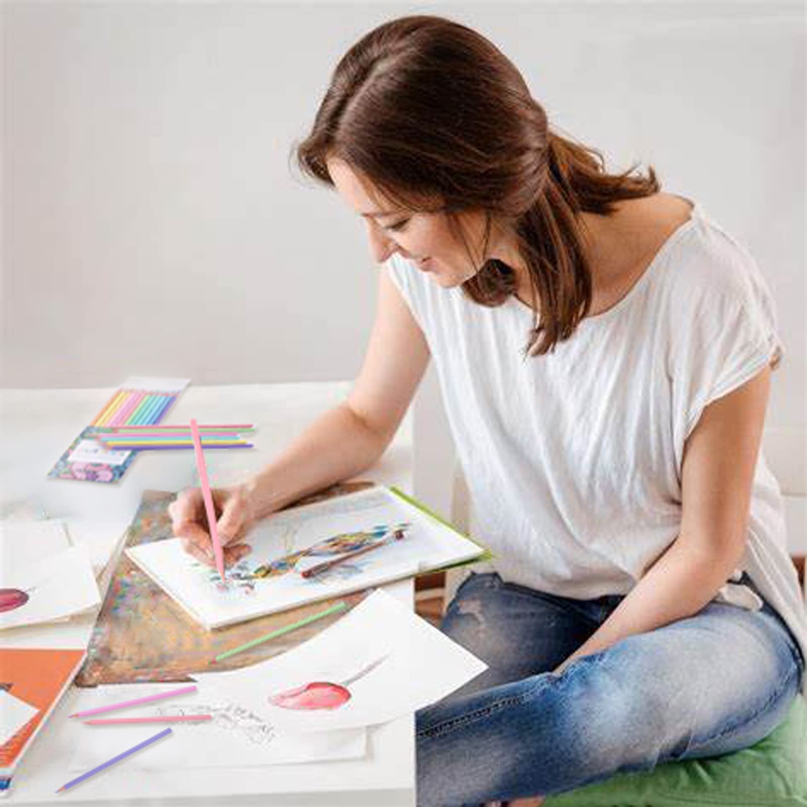 ECOTREE color pencils suitable for school and office use with durable leads.
