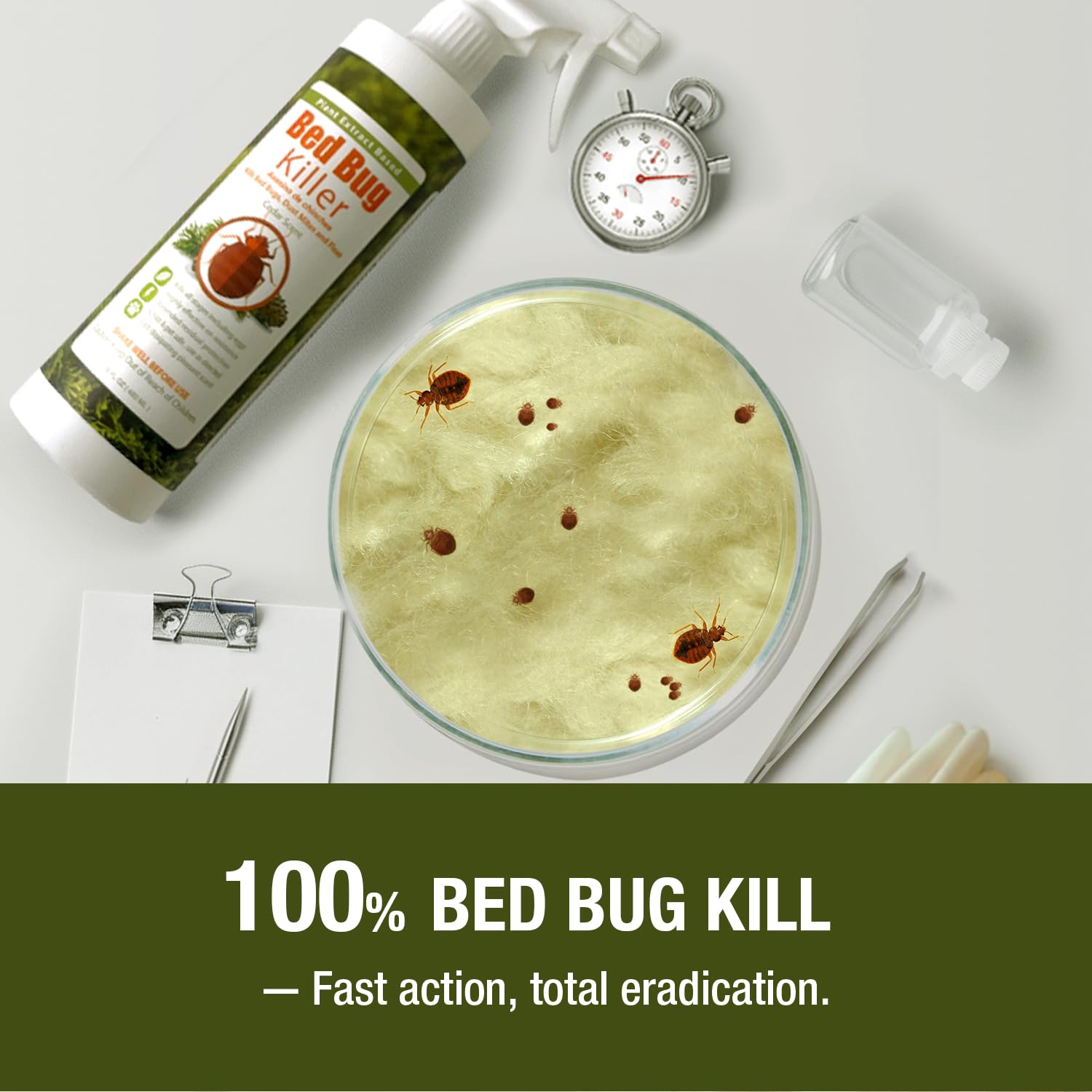 EcoVenger Bed Bug Killer dry-residual protection shows ongoing coverage after drying.