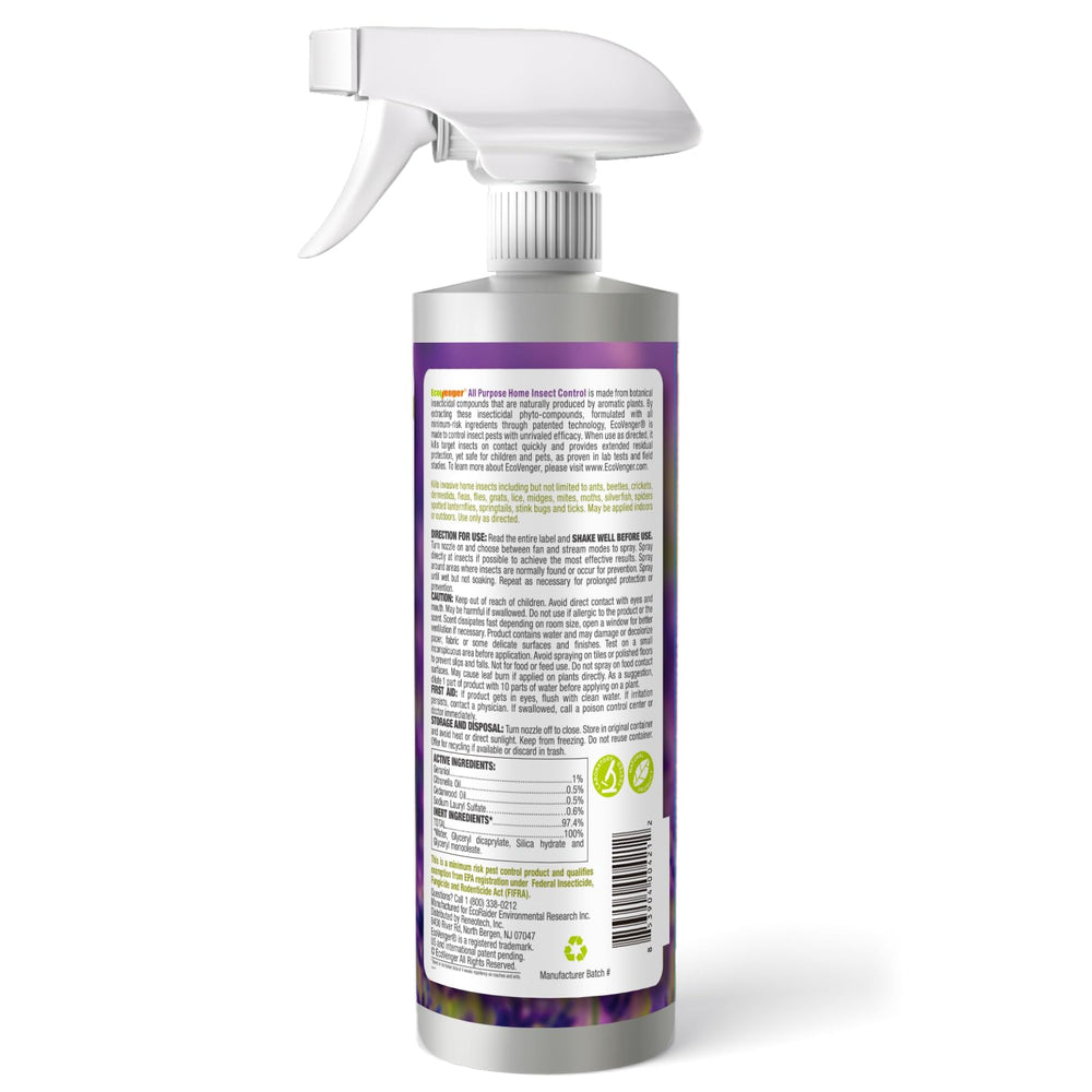 EcoVenger controls roaches and spiders with plant-based ingredients.
