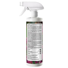 EcoVenger Garden Insect Control spray on leaves demonstrates safe on-plant pest treatment