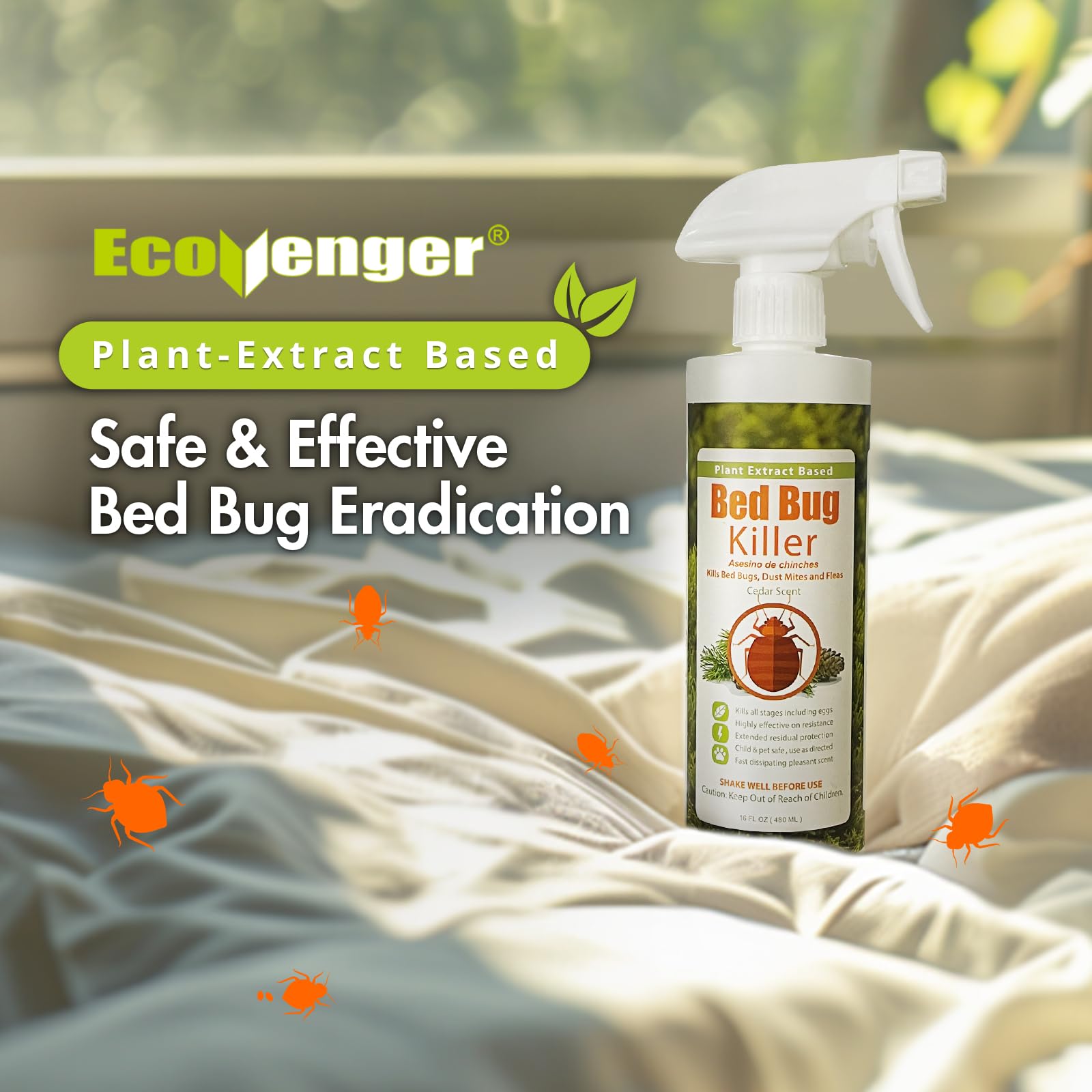 EcoVenger packaging shows batch information and best-use guidance.