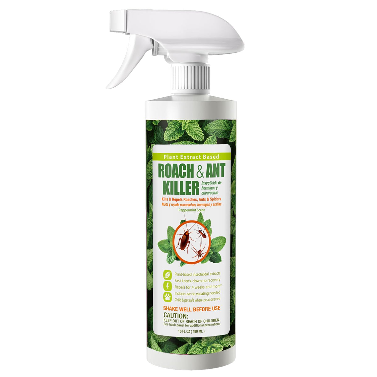 EcoVenger Roach Killer 16 oz front view showing quick contact kill for kitchens.