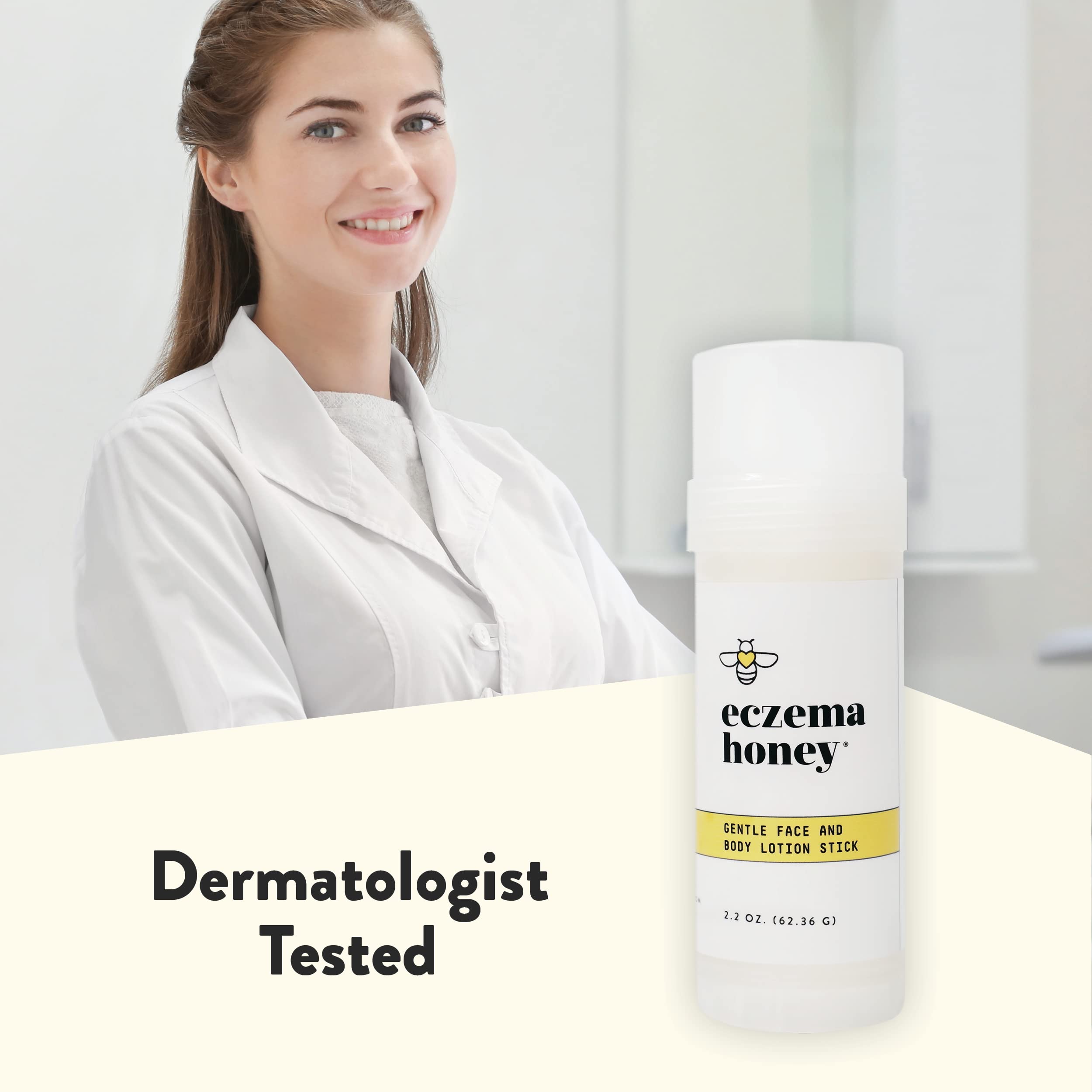 ECZEMA HONEY 2.2 oz stick ideal for family use and travel