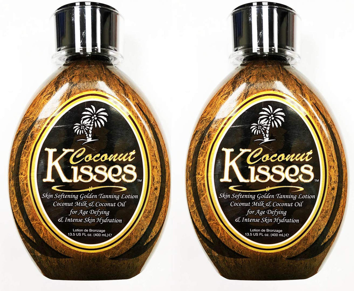 ED HARDY Coconut Kisses Golden Tanning Lotion pack front view—hydration for a deeper tan