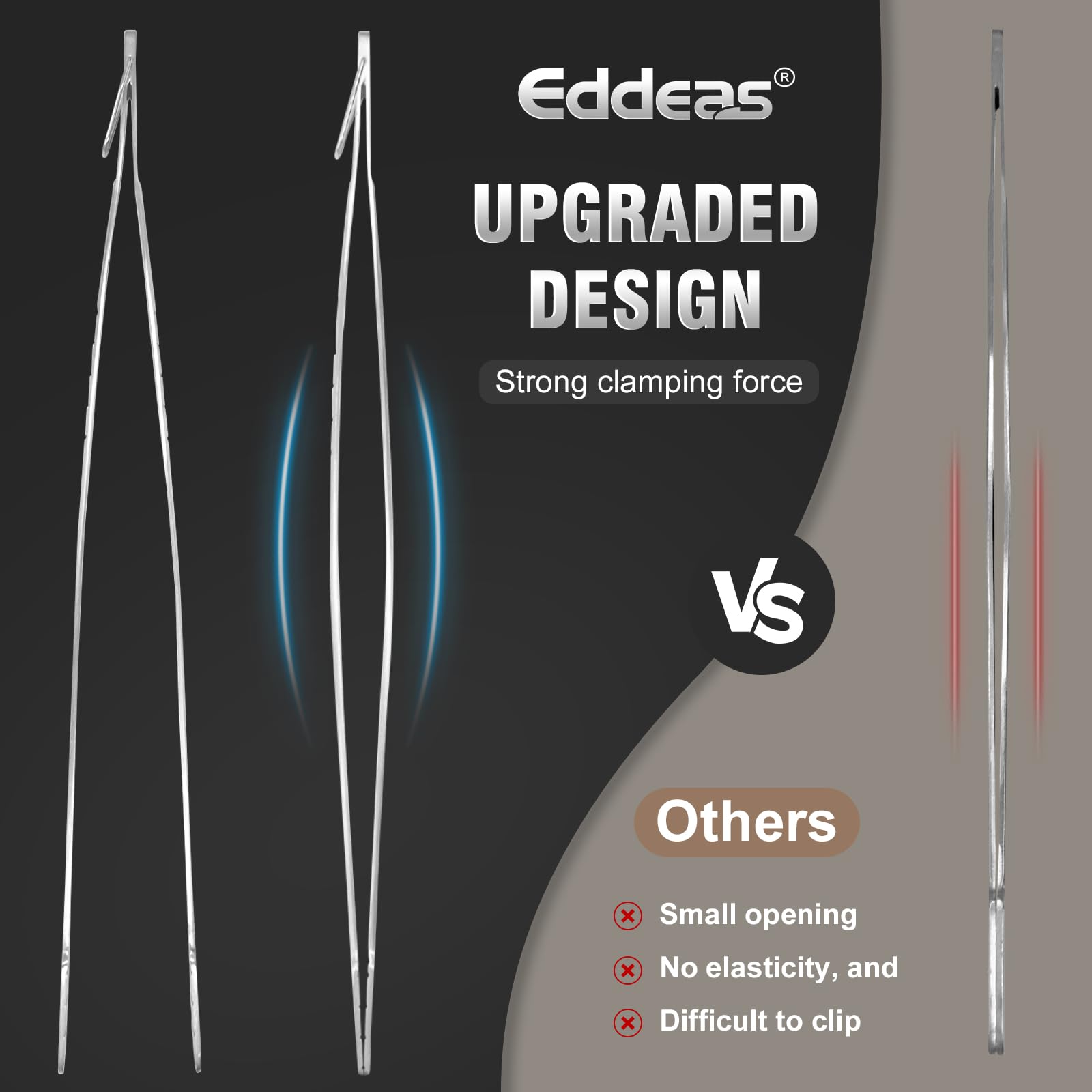 Eddeas dishwasher-safe tweezers, effortless cleaning after use.